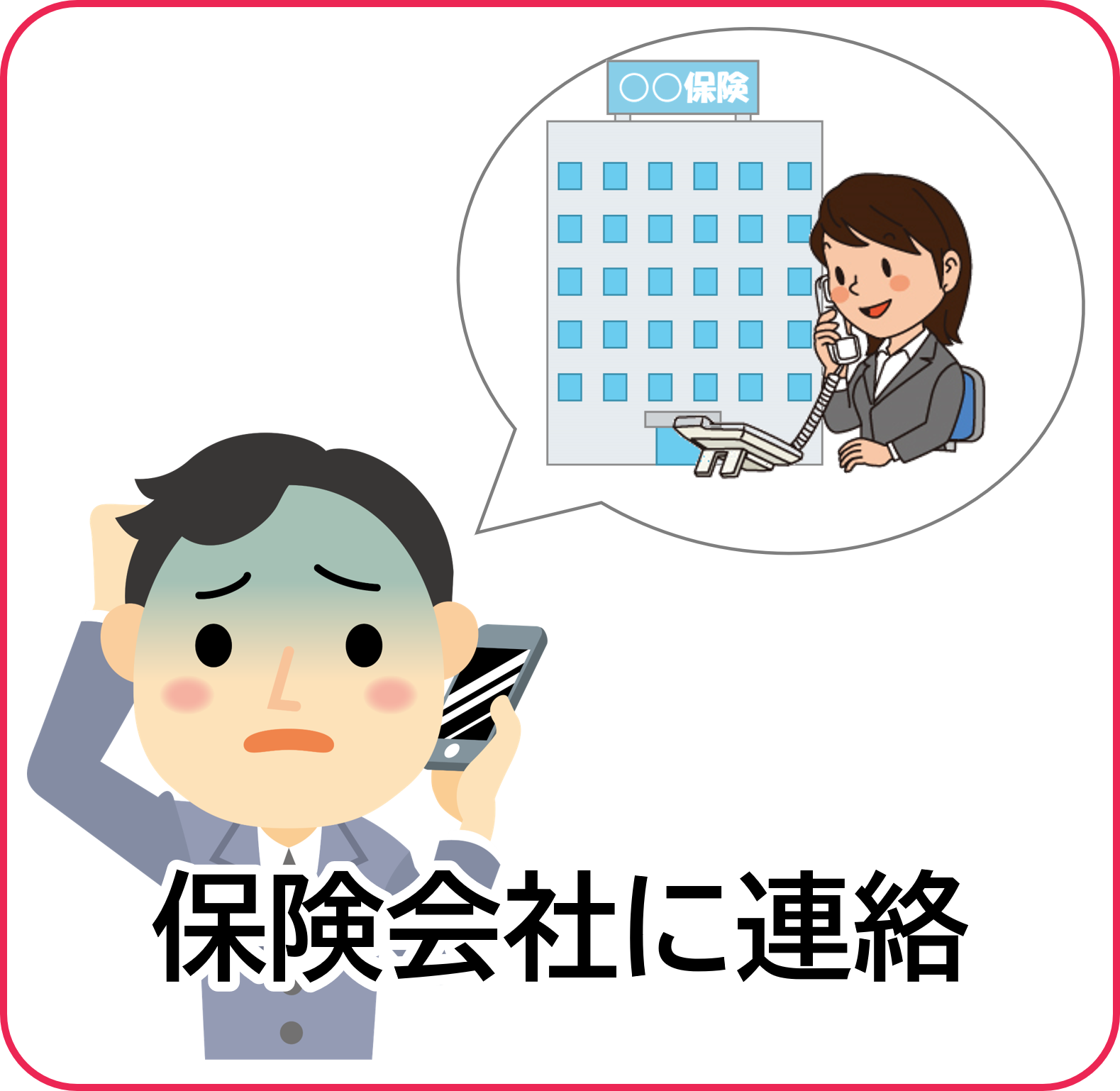 保険会社に連絡